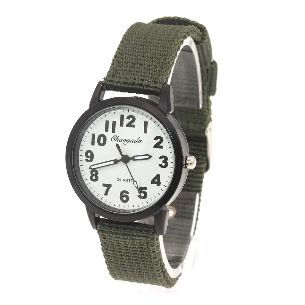 High Quality Military Fabric Nylon Band Student Boy Girls Watches Analog Men Women Quartz Wrist Watches Cheap Watches U92