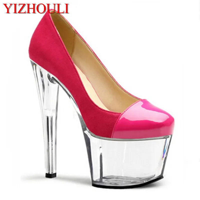 

Wedding banquet 15cm sexy high heels, women's single shoes, 6 inch thin heel stage show, with single shoes