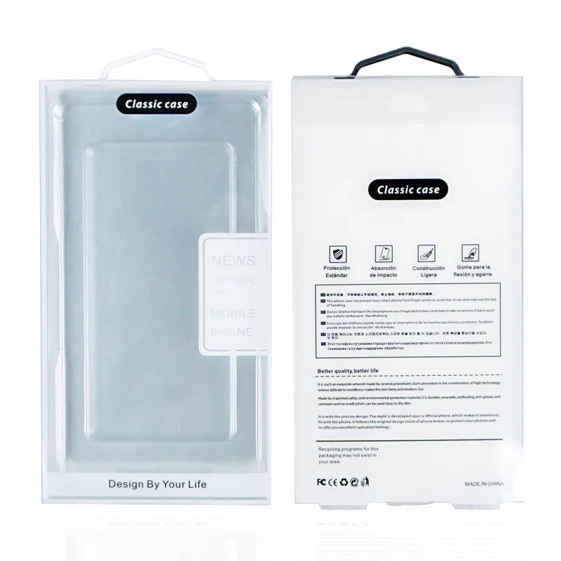 200Pcs/Lot Blister PVC Plastic Clear Retail Packaging Package Box for 6 6s 7 8Plus Clear Mobile Phone Case Cover