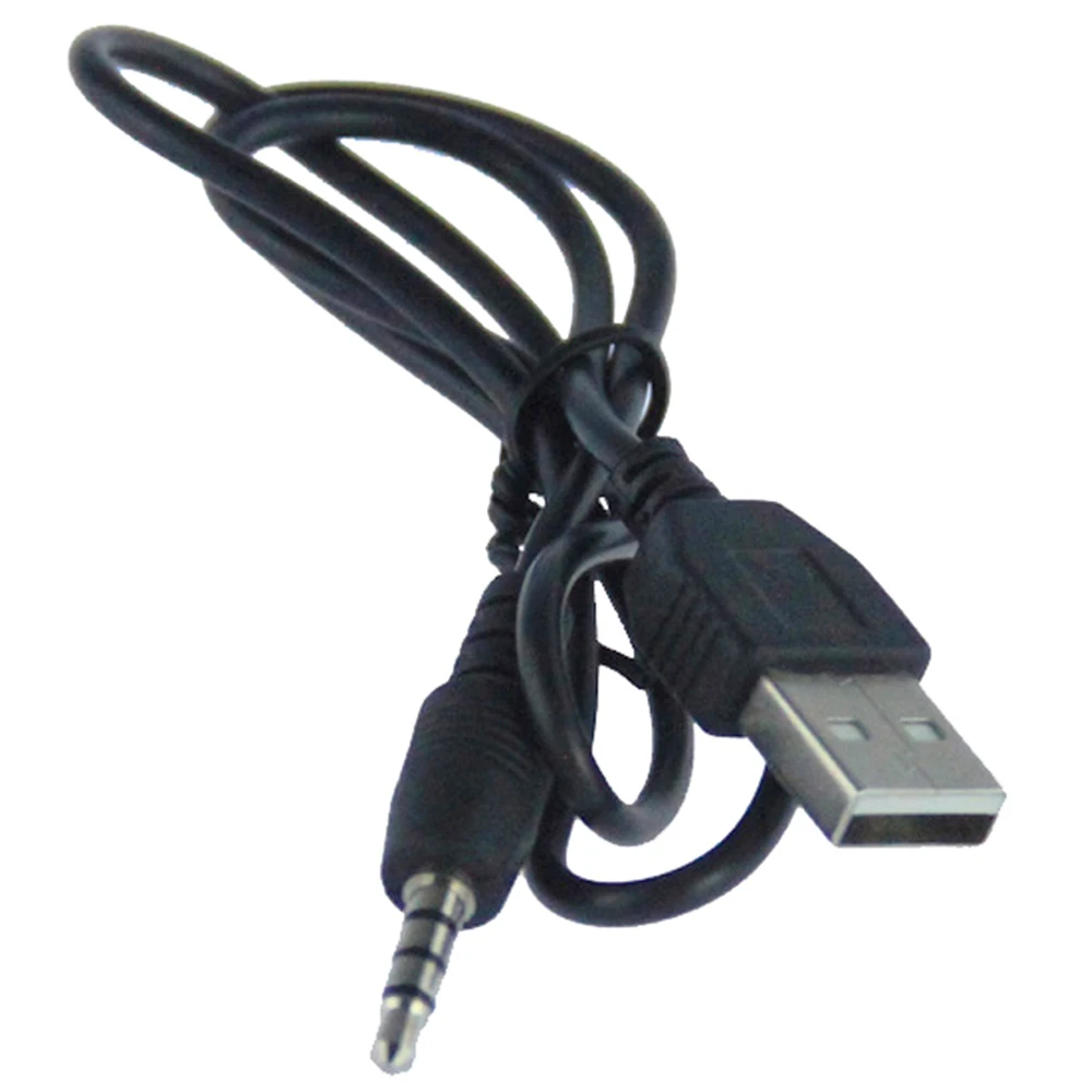 10 unids/lote de 1M USB macho a 3,5mm macho, Cable adaptador de conector de Audio para auriculares de 3,5mm, Cable auxiliar de Audio a USB 2,0, Cable de carga macho