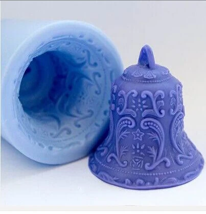 

3D Bell Handmade Mold Silicone Soap Candle Mould Diy Craft Molds Clay Aroma Stone Moulds Christmas Silicone Rubber PRZY No.l001