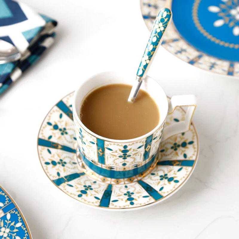 Bone China British Style Afternoon Tea Set Coffee Cups Europeans Bone China Cup Kit Coffee Mug Elegant Tablewares Accessories