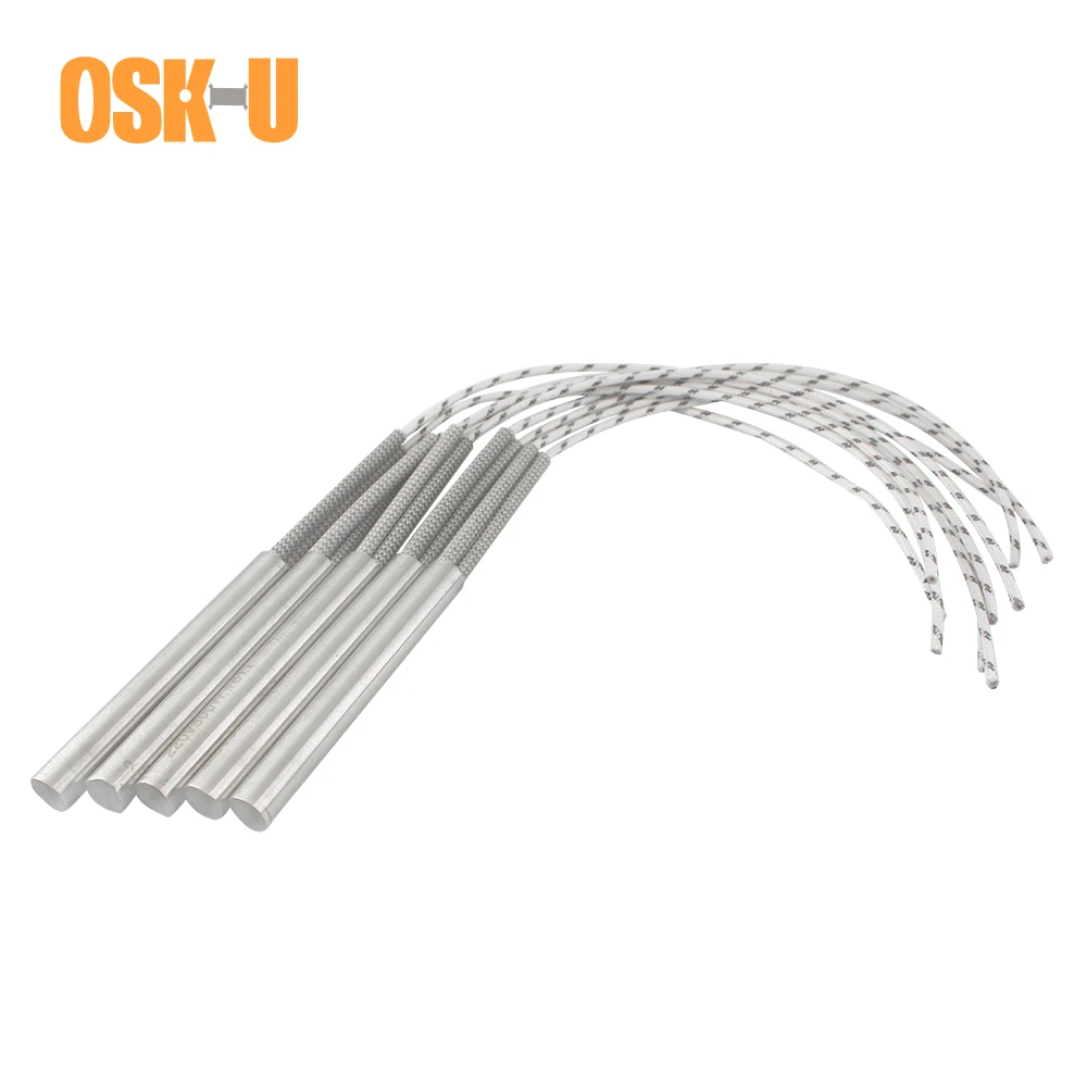 2pcs 8mm Tube Diameter Cartridge Heater Element 220V Stainless Steel Electrical Tubular Heating Pipe for Home Appliance