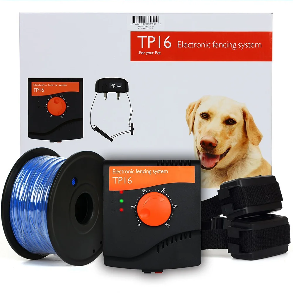 5625 Square Meters TP16 Pet Dog Electric Fence Waterproof Rechargeable Training Electric shock Dogs Collar Dog Supplies