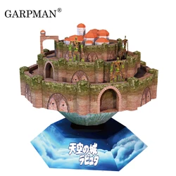 Hayao Miyazaki Sky City La Puda Hardcover 3D Stereo Paper Model DIY Manual Arrangement Music Box