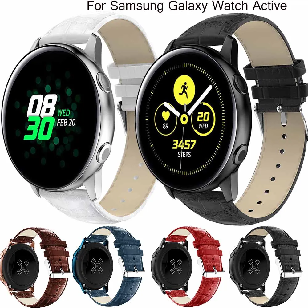 

Ремешок кожаный для Samsung Galaxy Watch Active Band, умный Браслет для наручных часов Gear S2 732, 42 мм 3 41 мм 20 мм