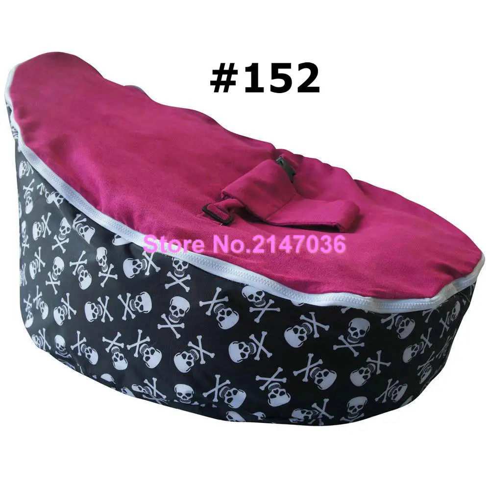 

Promotional cheap price good quality Pirate skull with pink seat baby beanbag chairs,Infant sleeping bean bag toddlers sofa seat