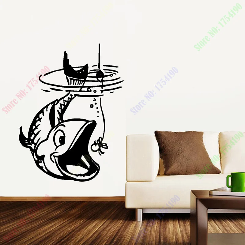 New Wall stickers Home decor SIze:560mm*750mm PVC Vinyl paster Removable Art Mural cartoon child Fish