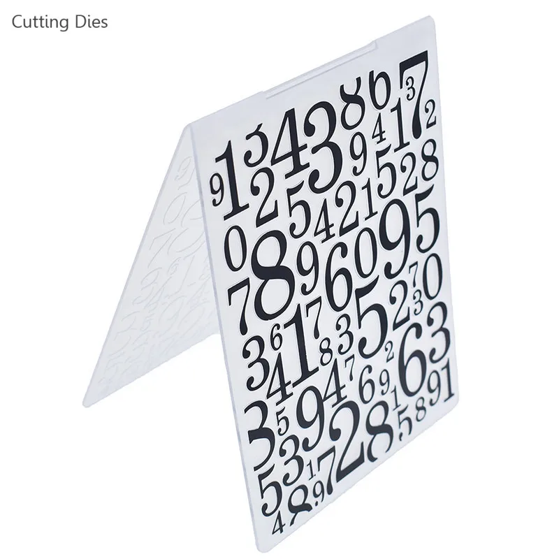 2019 Number 0-9 Plastic Template Embossing Folder For Scrapbook Photo Album Card Making Diy Crafts