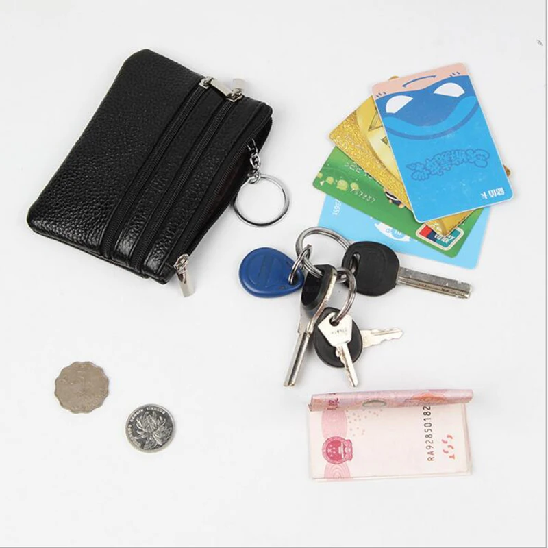 Genuine Leather Coin Purse Women Small Wallet Change Purses Money Bags Children\'s Pocket Wallets Key Holder Mini Zipper Pouch