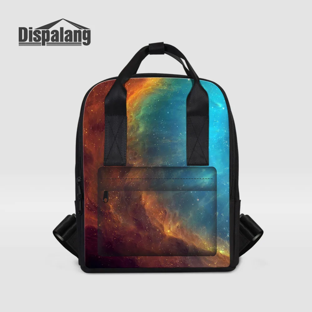 

Dispalang Womens Backpack Universe Galaxy Print School Bags For Teenage Girls Female Laptop Backpack Top-handle Shoulder Bag