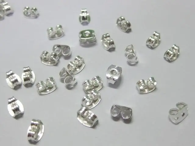 

Free shipping!!!2000piece/lot Silver Tone Earnut Earring back Earring stopper Jewely findings EBP0001