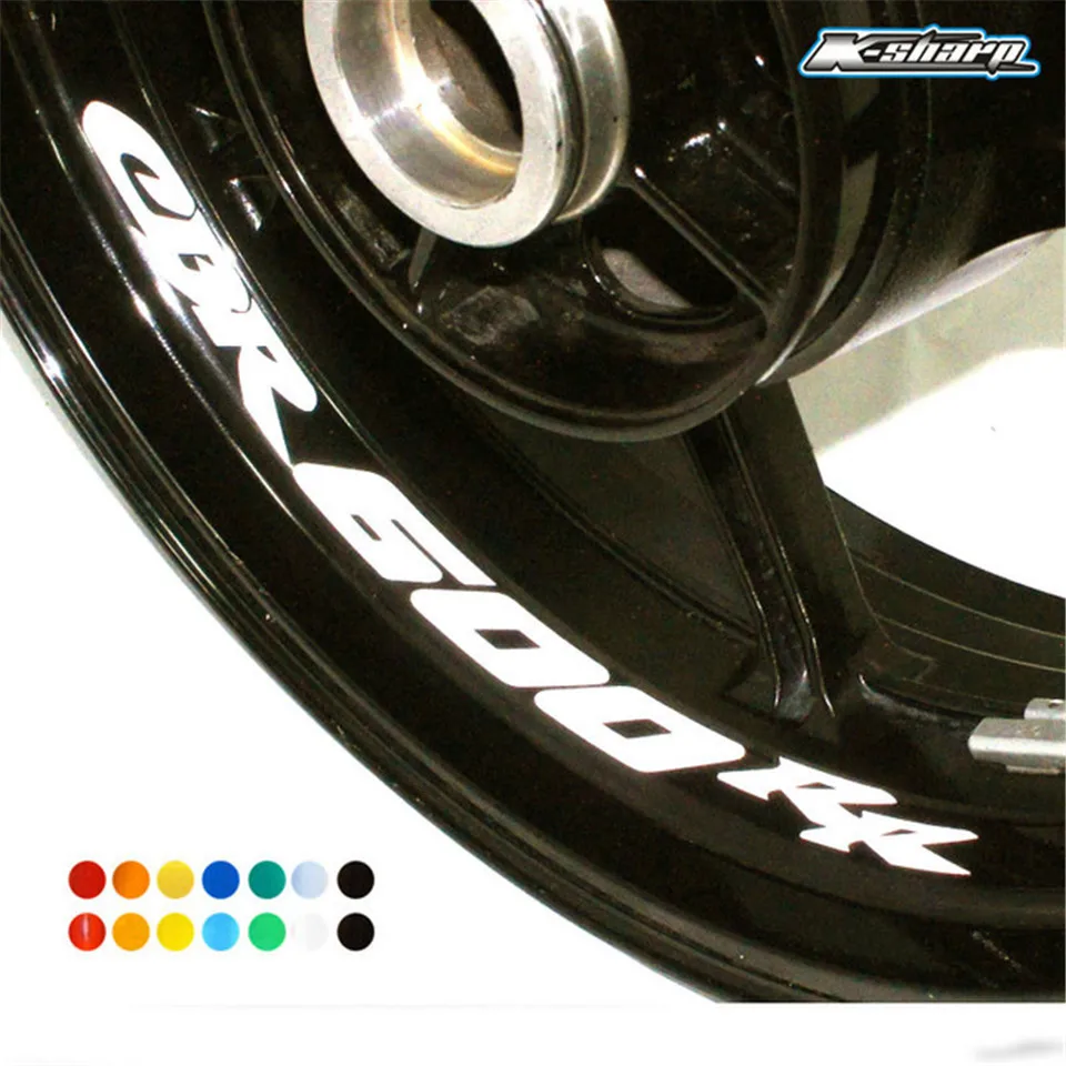 

CBR600RR 8 X CUSTOM Motorcycle INNER RIM DECALS WHEEL Reflective STICKERS STRIPES FIT For HONDA CBR 600RR CBR600 RR