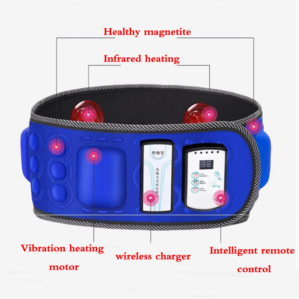 Rechargeable Wireless X5 Sauna Heating Slimming Massager Belt Belly Waist Anti Cellulite Weight Loss Fat Burner Therapy Massage