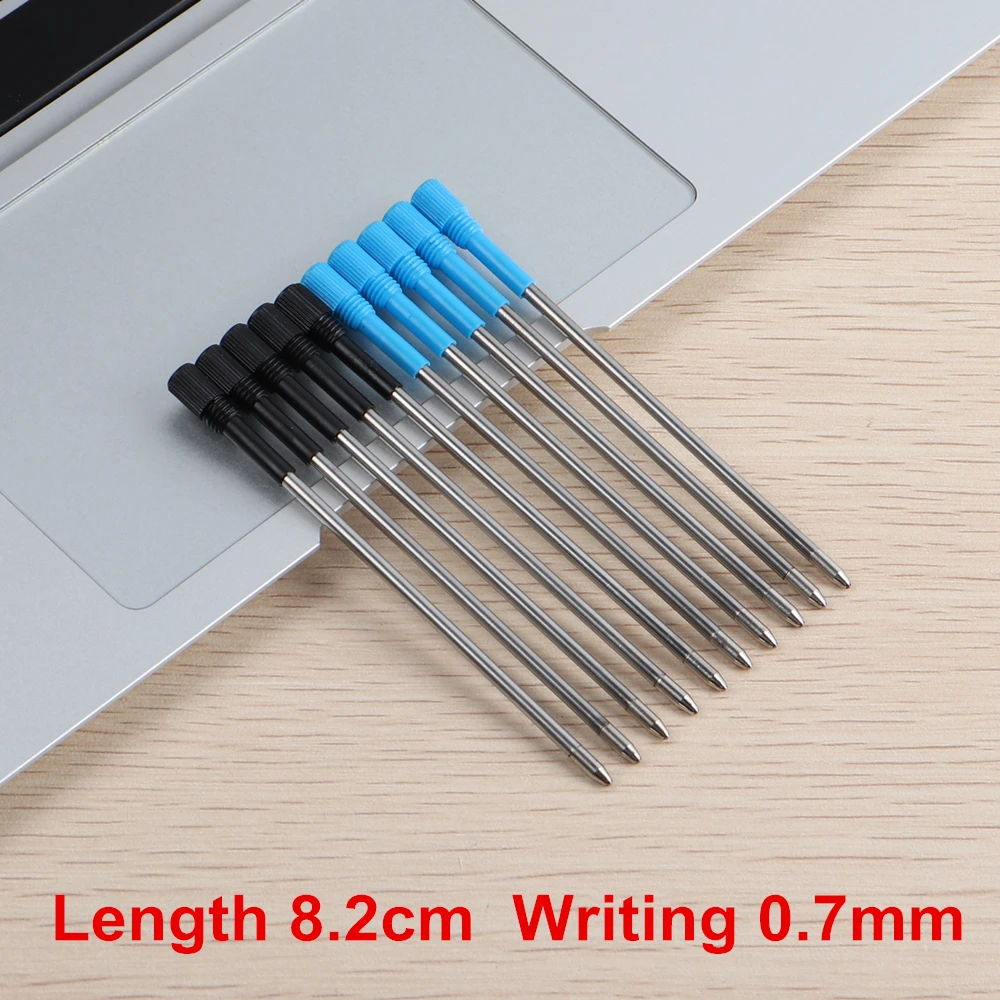 

20 PCS/LOT Wholesale Ballpoint Pen Refill 0.7mm Length 8.2cm Short Blue And Black Ink Refill 82mm Replacement Pens For School