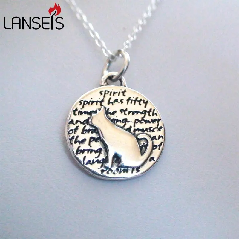 

20pcs Inspirational Cat Charm Necklace15mm