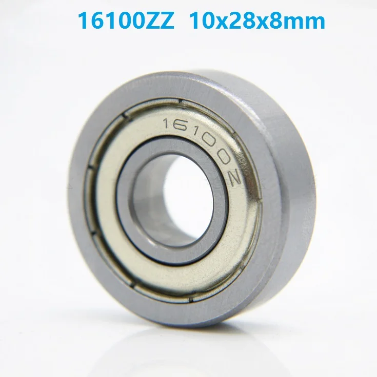 50pcs 16100ZZ 16100Z 16100 ZZ 10x28x8 mm metal shielded deep groove ball bearing for bicycle bottom bracket bearing 10*28*8