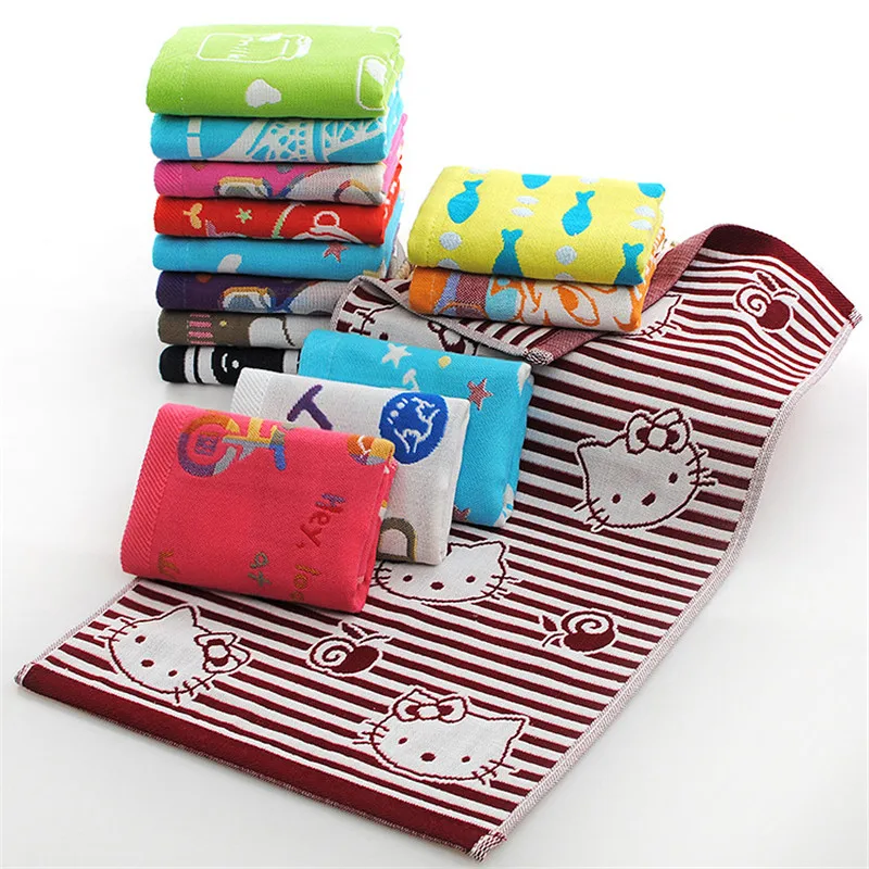 Three-layers Cotton Bath Towel Set for Kids, Hand Towel, Face Cleaning, High Quality, Wholesale, 27x50cm