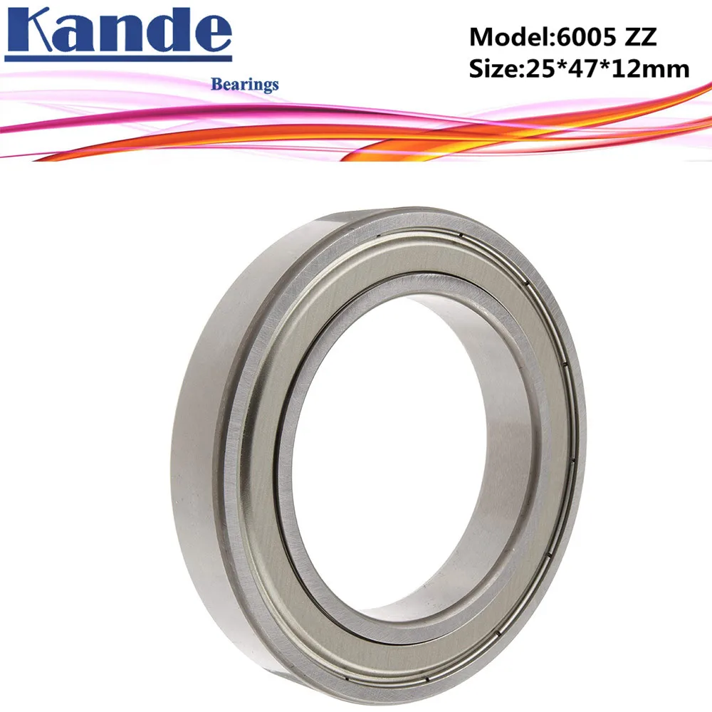 

6005ZZ Bearing 2pcs ABEC-5 High quality 6005 ZZ Single Row Deep Groove ball bearing 6005-2Z 25x47x12 mm