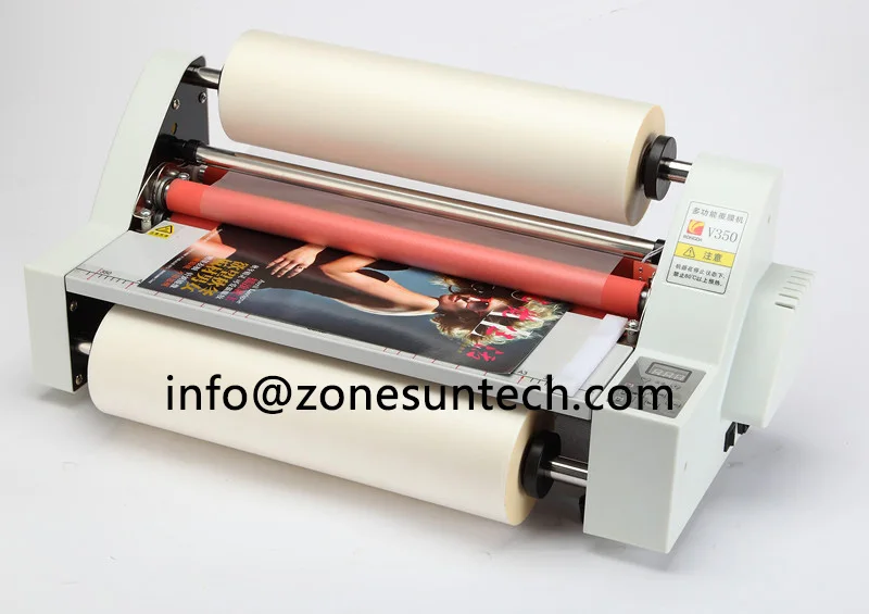 ZONESUN-آلة تصفيح حرارية 13 بوصة ، آلة تصفيح عالية السرعة ، 220 فولت