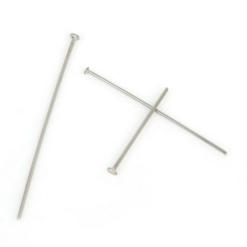 

300-600pcs T Pin 20/30/40mm Jewelry Findings Stainless Steel Head Pin for Earrings Jewelry Making