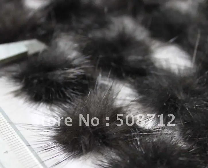 

Free shipping!!!! mink fur ball embellishment sew trim for DIY craft hair accessory 30mm Black