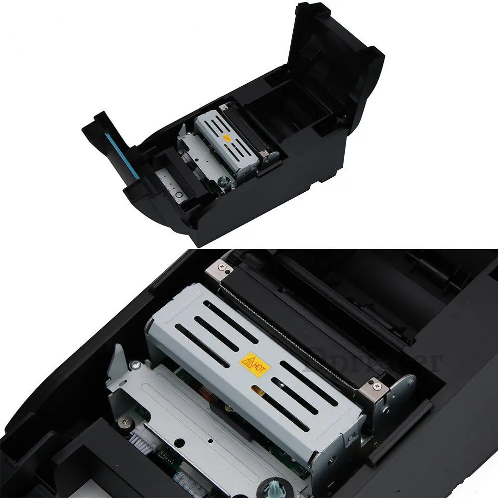 用紙幅 76mm シリアルポート + USB ポートブラックデスクトップドットマトリックスレシートプリンター、