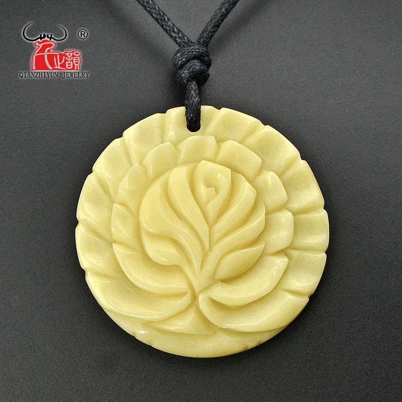 GX100 Hot Sale Yak bone jewelry Hawaii Surfer pendant women necklace Vintage yellow flower necklace handmade jewelry