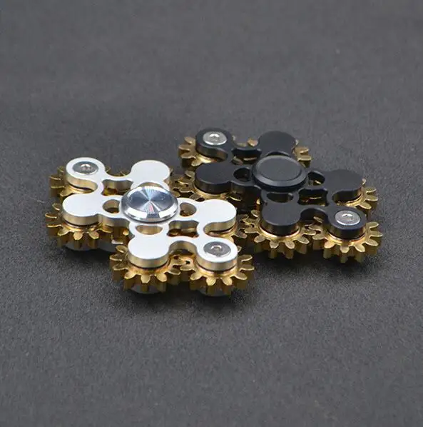 Mechanical Brass Gears Fidget Spinner Fingertip Finger Top Gyro Toys EDC ADHD Fidget Hand Spinner Spiral Desktop Anti Stress Toy