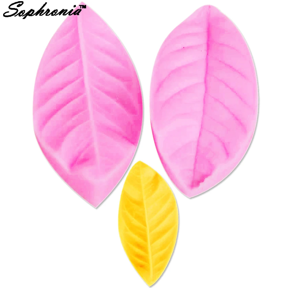 Sophronia Gardenia leaves Petal Silicone Mold Fondant Moulds Cake Decorating Confectionery Baking Forms Tools Cake Tools m449