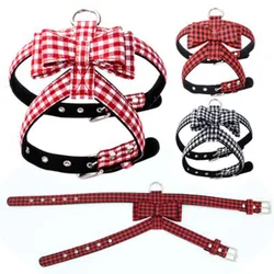Cute Bow Knot Puppy Dog Harness With Leash Christmas Pets Dog Collar Harnesses Soft Pet Collar For Small Medium Pet Supplies