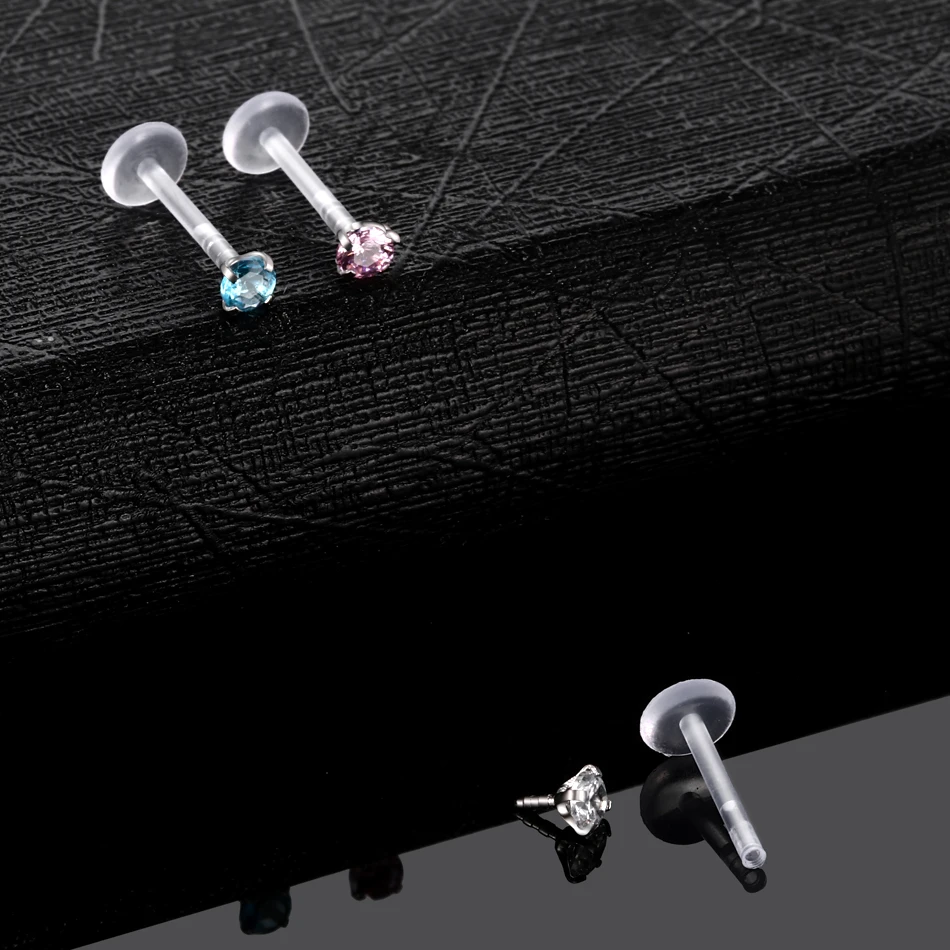 1PC Bioplast Labret Piercings Tragus Helix Monroe Lip Stud Conch Pircing Ear Cartilage Daith Pirsing Sexy Women Men Jewelry