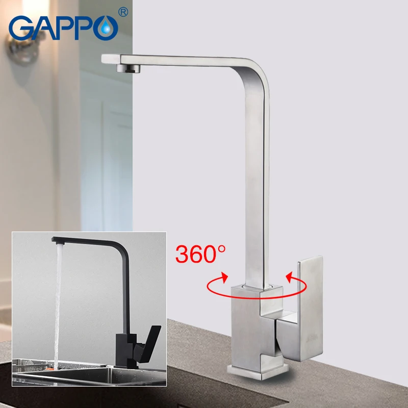 

GAPPO Kitchen Faucets Deck Mounted Faucet Mixer Stainless Steel Swivel Faucet Mixer Taps for Kitchen Sink Mixer De Cozinha Tap