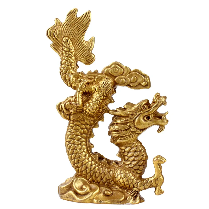 Open the Light, Ride the clouds Dragon, Home Furnishing ornaments, copper chinese dragon statue, crafts, Business gift, figurine