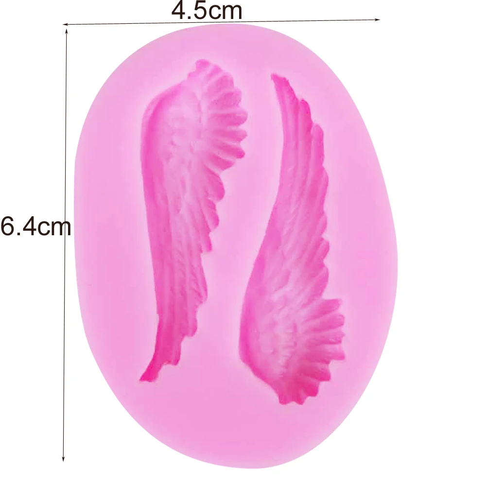 1pcs Angel Wing Silicone MoldS Kitchen Baking Tool Resin DIY Cake Chocolate Fondant Moulds Pastry Dessert Lace Decoration M755