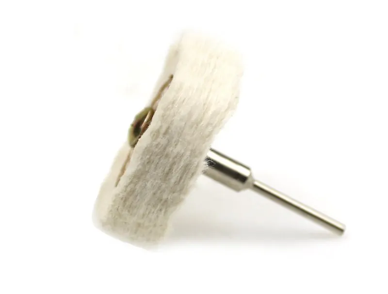 1 stück 3mm Welle Montiert Klappe Baumwolle Tuch Polieren Rad für Schmuck Metall Spiegel Polieren Mini Drill Rotary Power werkzeuge – Detail 2