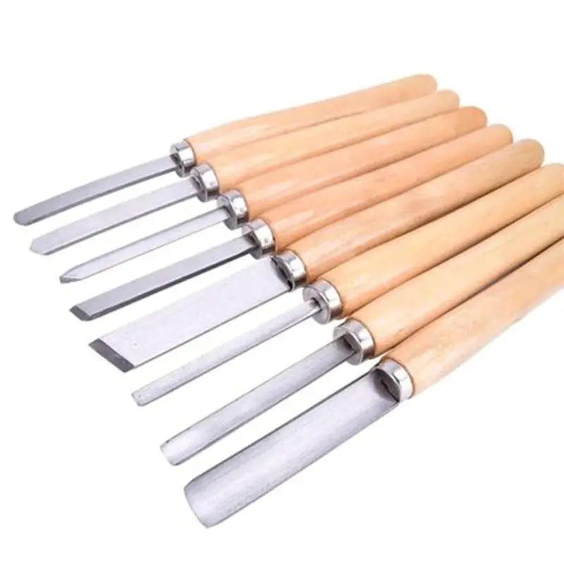 

8PCs Wood Carving Tool Lathe Chisel Set Turning Tools Woodworking Gouge Skew Parting Spear