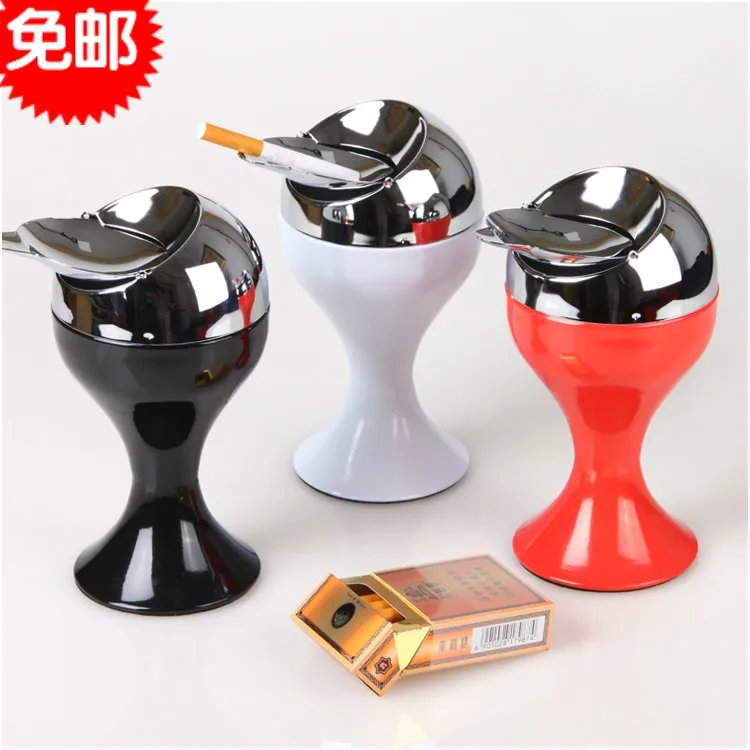 

With cover metal ashtray personalized fashion smoke cup windproof ashtray