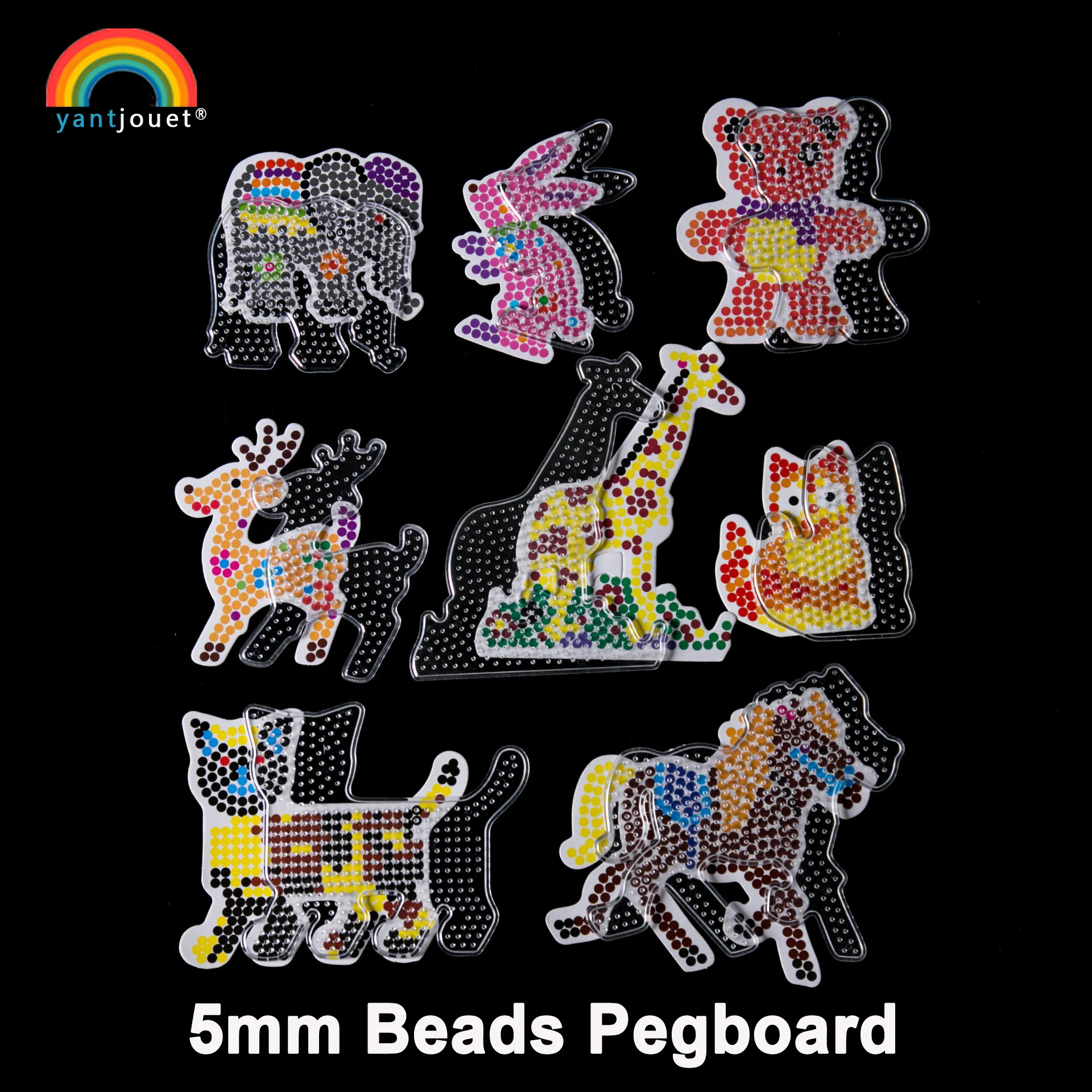 Yant Jouet 5mm Hama Beads Pegboard Whale Sailboat Transparent Template Board DIY Figure Material Board Perler Beads For Children