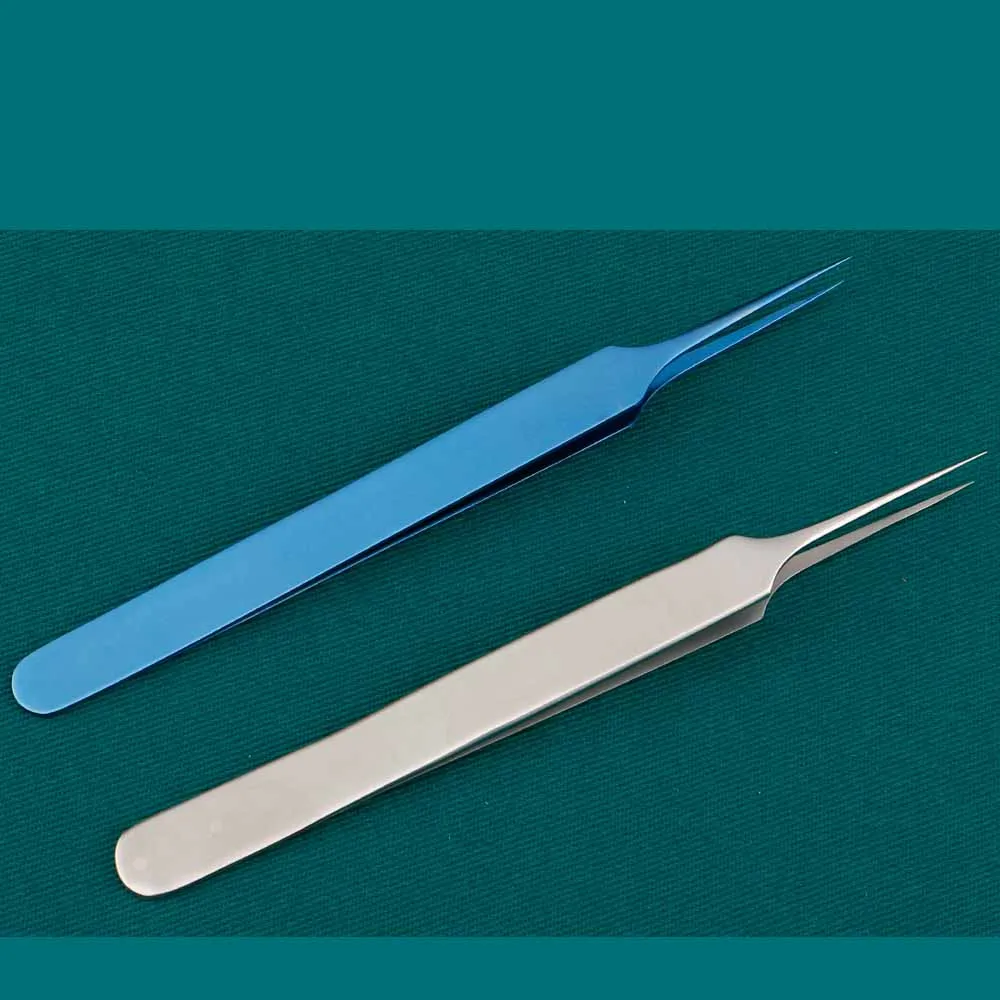 Microscopic Ophthalmology 11cm Finger Pliers Nail Mandible Without Damage Tweezers Precision Straight Tip Mobile Phone Film