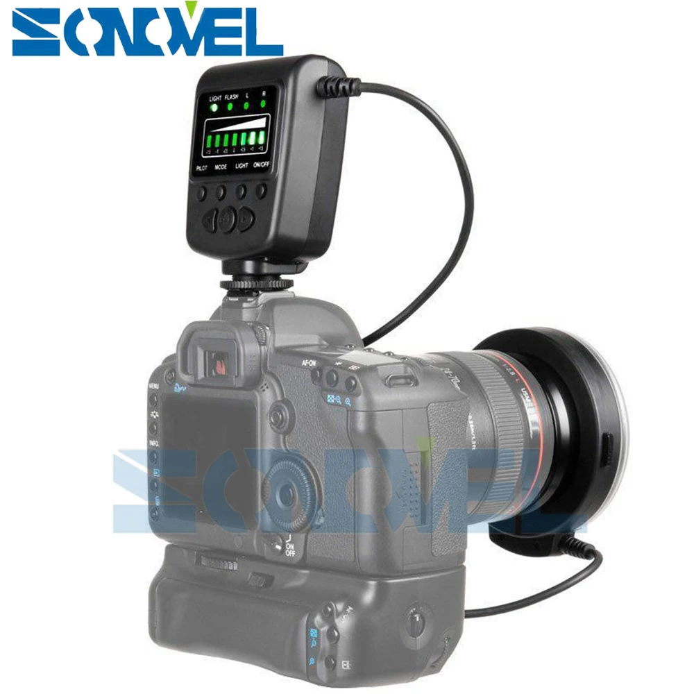 EOS 77D 60D 7D 6D 5Ds R 5D Mark IV 800D 760D 750D 700D 650D 600D 80D 70D کے لیے Meike Macro Ring Flash LED Light FC-100