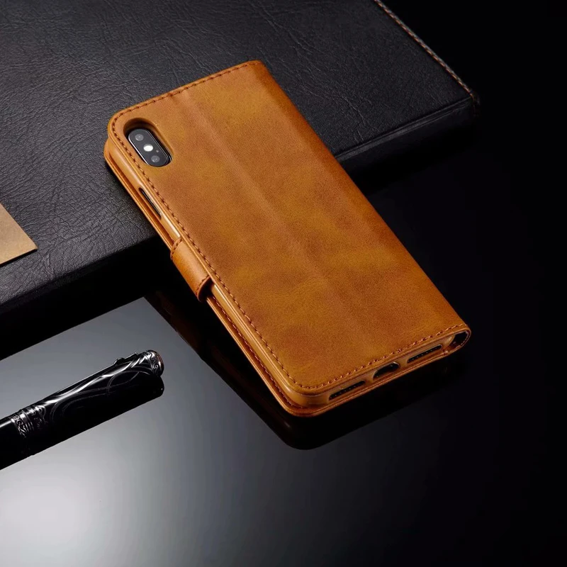 for iPhone XS Max XS XR X 8 7 6 6S Plus Case Leather Flip Case 2 Crad Slot Photo Frame Cover for Apple X R S 10 Funda Housing