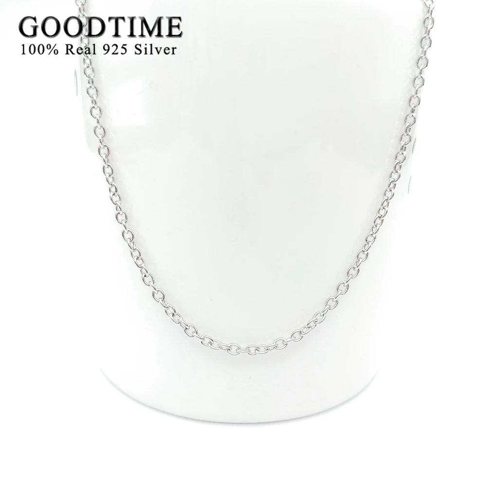 

Аутентичные длинные цепочки из стерлингового серебра 925 пробы, ожерелье для женщин/мужчин, ювелирные изделия, длинные цепочки для свитера 50-70 см, аксессуары для изготовления ювелирных изделий