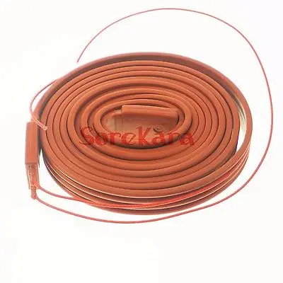 220V AC 25x3000mm 300W Waterproof Flexible Silicone Rubber Heater Heating Belt Unfreezer for Pipeline Electrical Wires