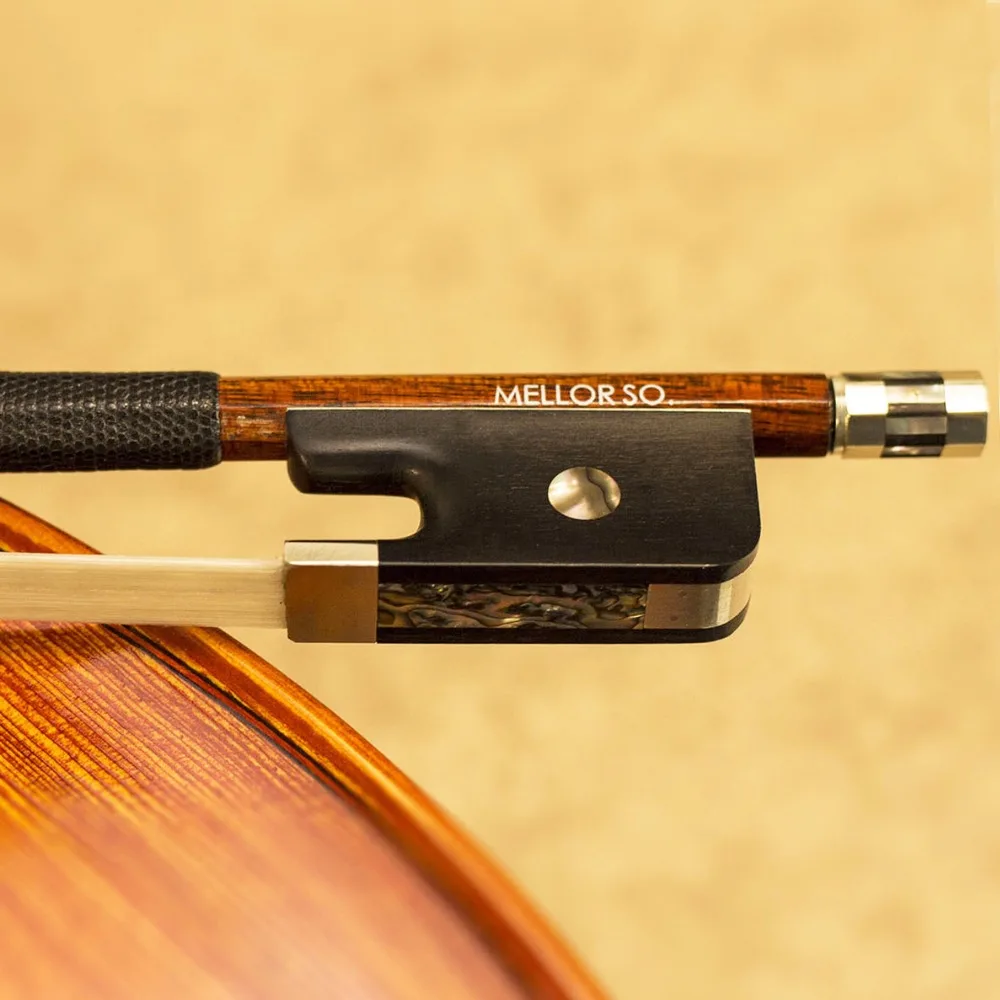 Carbon Fiber Cello Bow Wood Skin Mellow Sweet Tone Well Balance Master Handmade For Soloist MELLOR S1C Cello Parts Accessories