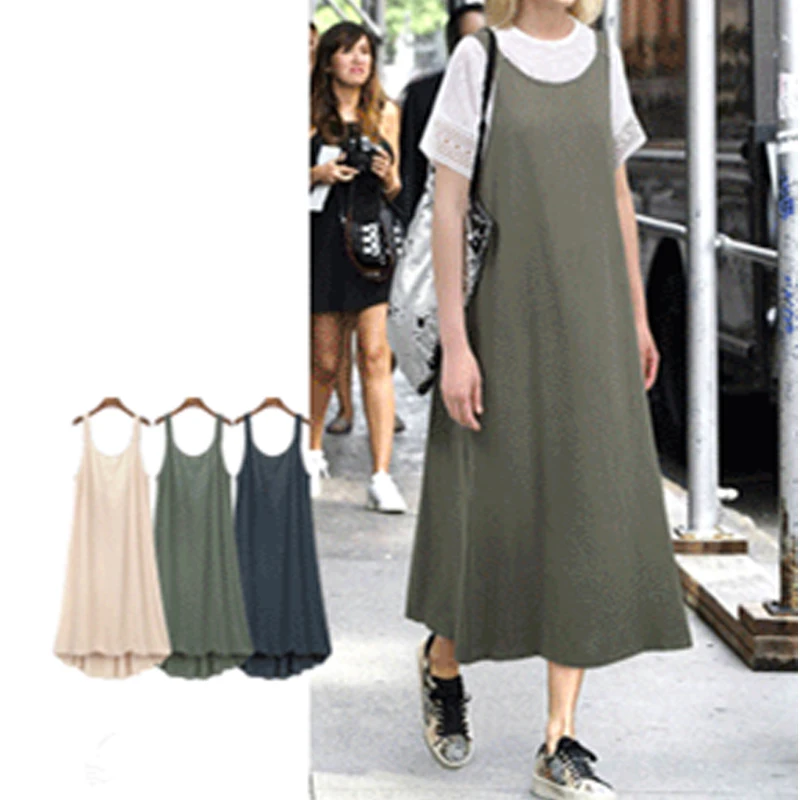 2023 Large Size 5XL Women Dresses Cotton Linen Sling Loose Eyropean Style Ladies Vestido Hollow Out Sleeveless Sexy Robe KE375