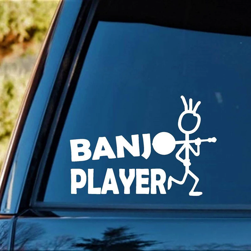 For Banjo Player Bluegrass Decal Sticker Guitar Bass Mandolin Funny Personality Stickers