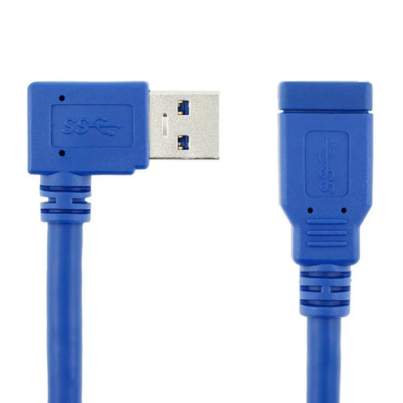 USB 3.0 Right Angle Male to Female Extension Cable for Apple Pro Macbook Retina Series, Computer Tablet PC TV DVD Player