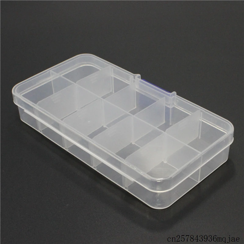 300pcs 10 Gird Removable Jewelry Boxes Plastic Home Storage Organizer Cosmetic Boxes Cases Pill Box