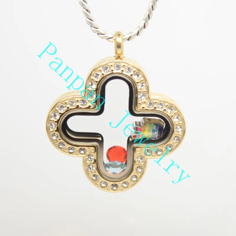 New arrival stainless steel gold hope pendant floating locket! magnetic hope glass locket